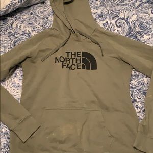 Olive north face hoodie